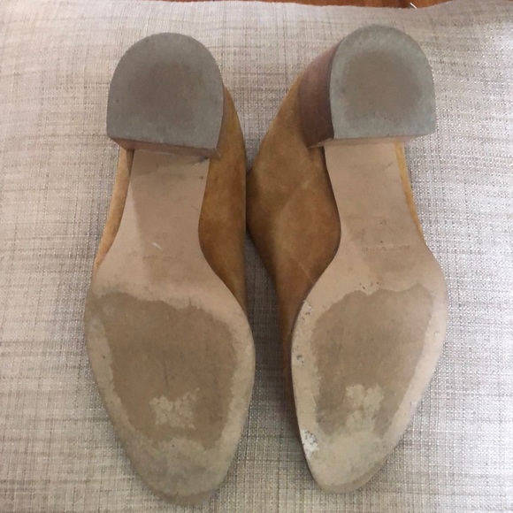 Everlane Mustard Suede Heel Mule/Ankle Boots - Picture 8 of 10